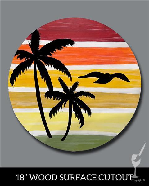 Coastal Sunset Round for your pool or door!