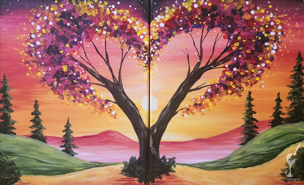 Date Night or Single Canvas: Love Leaves