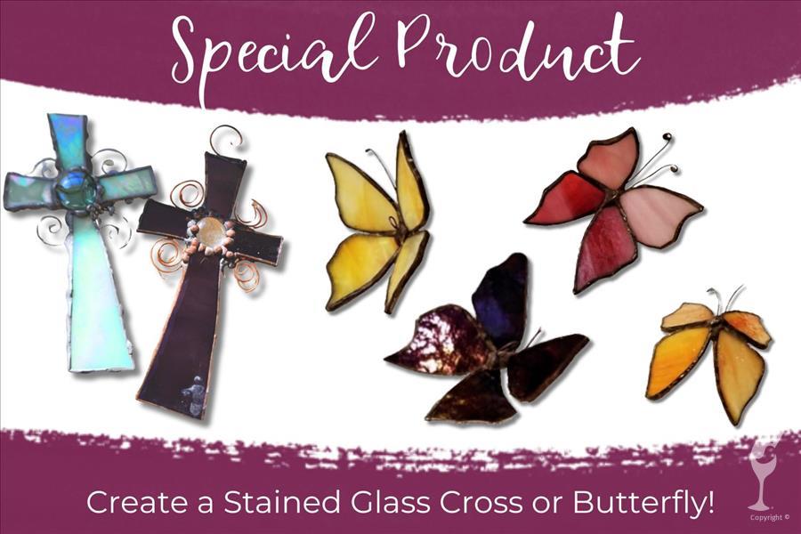 Stained Glass - Cross or Butterfly