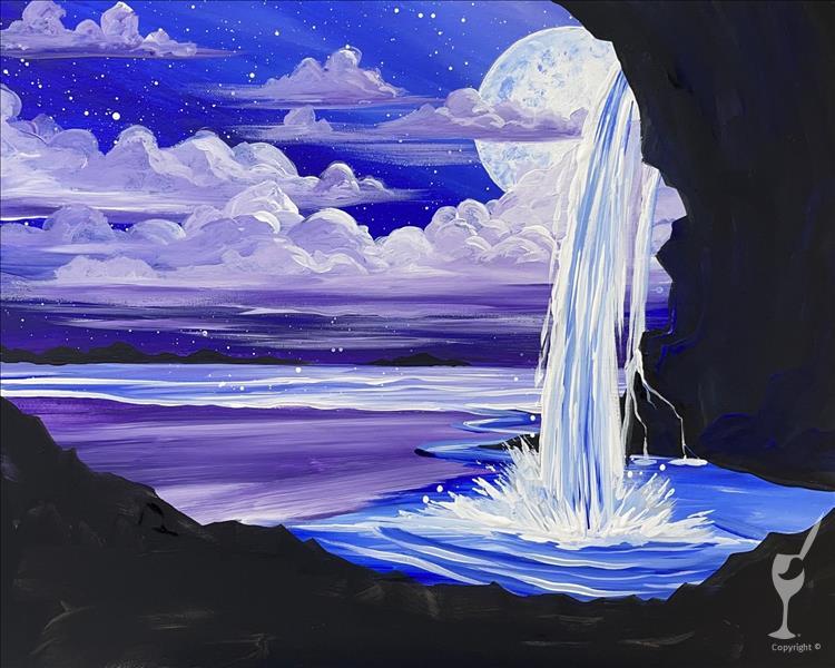 NEW ART - Moonlit Secret Waterfall