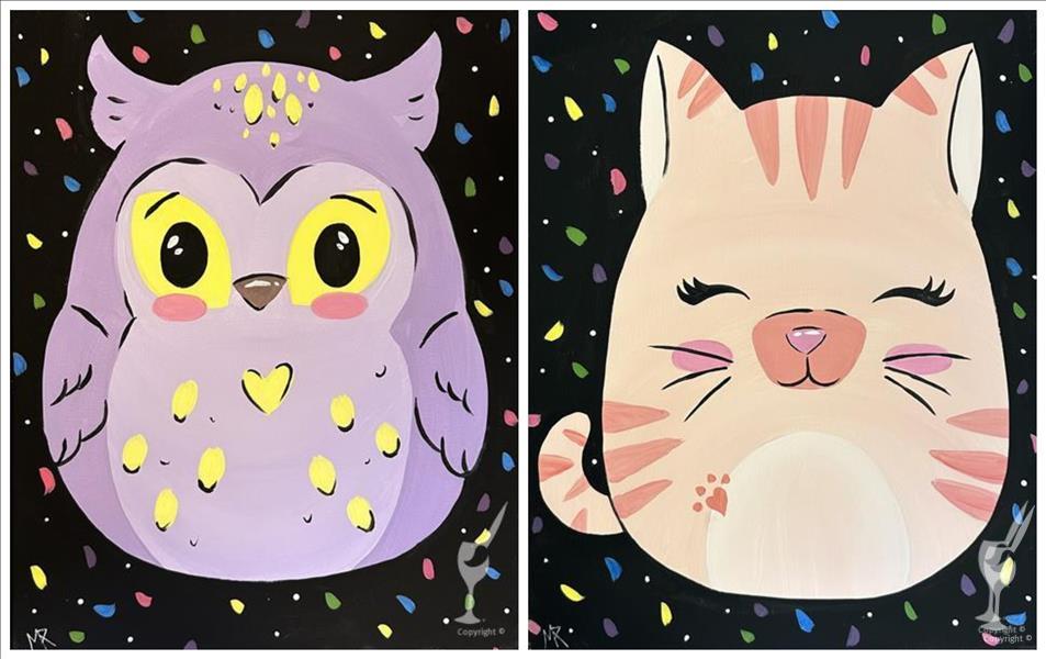 NEW**Squishy Animals - Owl & Kitty *choice*
