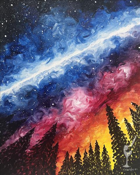 Galactic Pine Gaze Saturday June 15 2024 Painting with a