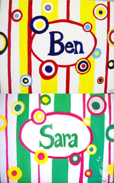 Circles and Stripes Monogram - Set