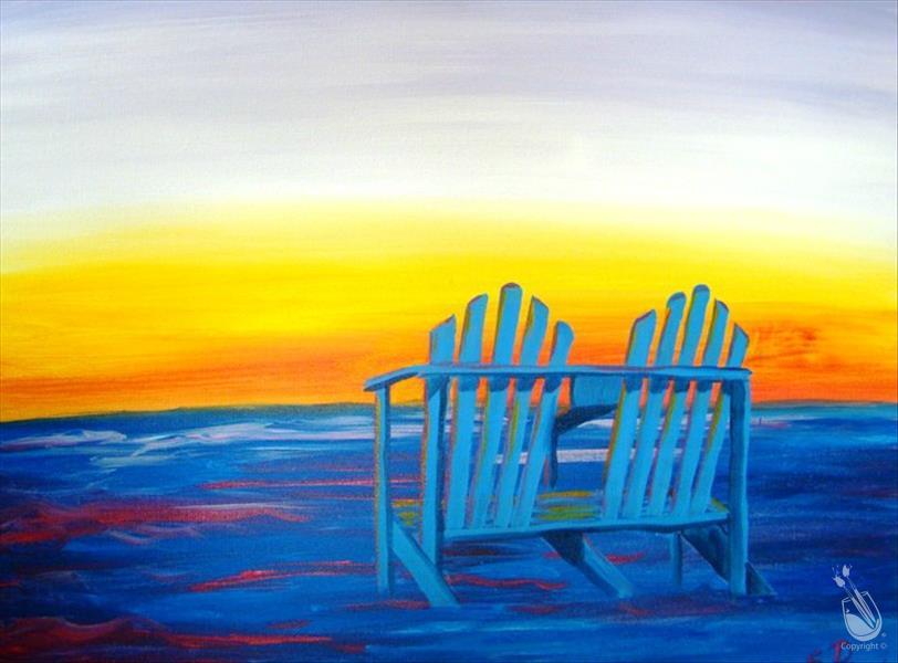 Beach Chair Sunset