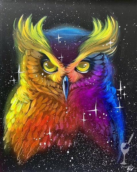 Cosmic Owl + Black Lights! - Friday, January 10, 2025 - Painting with a ...