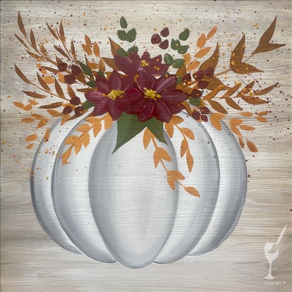 Fall Floral Pumpkin