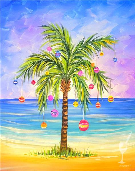 Christmas Palm Tree Coffee(free) and Canvas