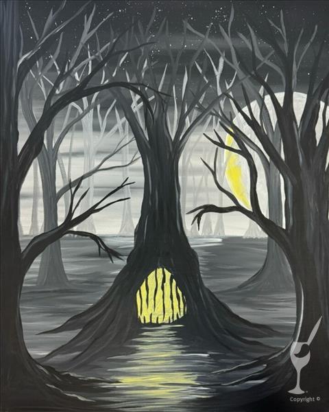 A Haunted Night Forest