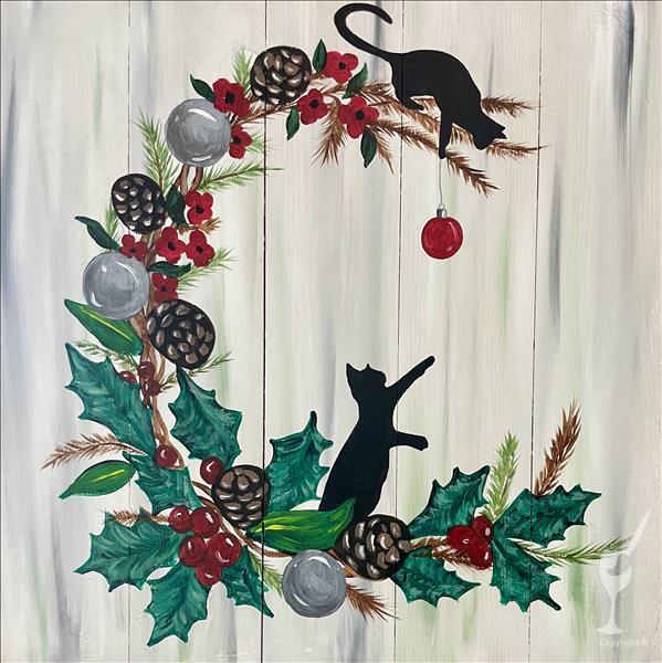 Meowy Christmas Wreath