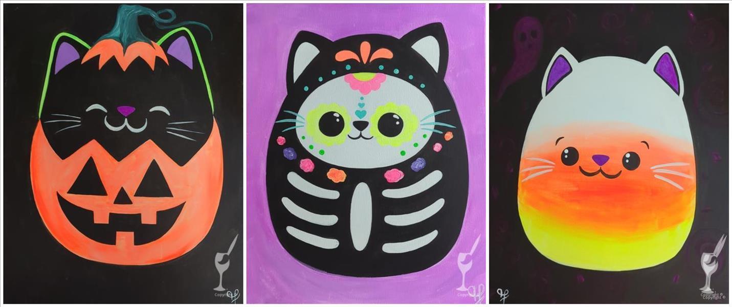 Squishy Animals - Halloween Kitty Set