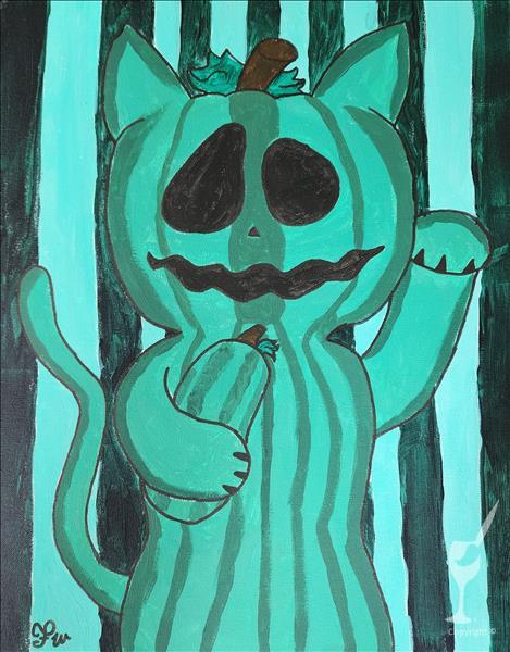 Halloween Fortune Cat - Green