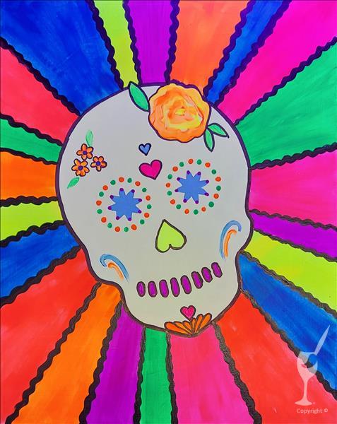 Sugar Skull Party Glow - White