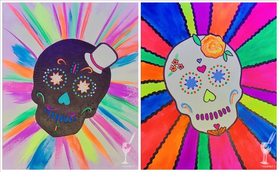 How to Paint Late Night/Blacklight: Sugar Skull Party Glow