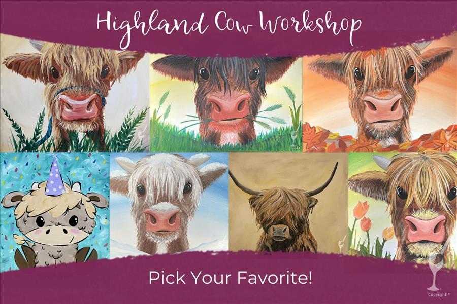 CANVAS AND CALVES - MEET A MINI HIGHLAND CALF!