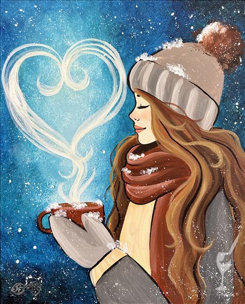 Coffee and Canvas!  Winter Wishes!!