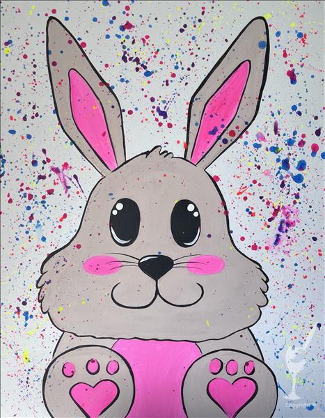 Bernadette Splatter Bunny-Black Light (Pre-Sketch)