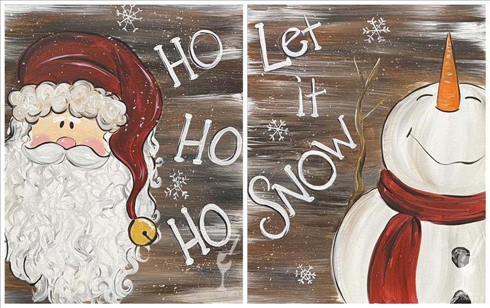 Rustic Jolly Christmas - Santa or Snowman