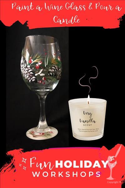 Candle and Wine Glass Class Coffee and Canvas