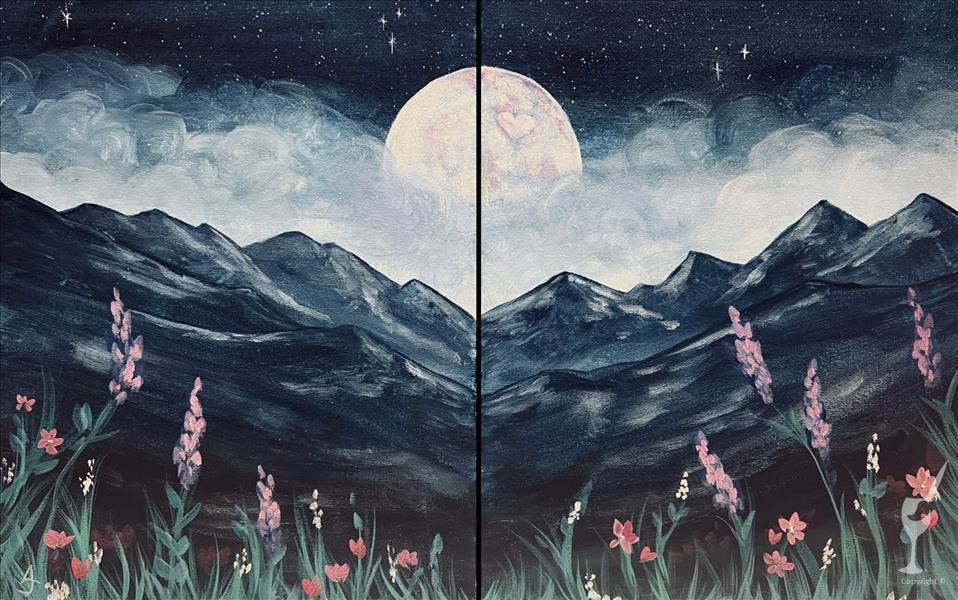 New! A Mountain Night View -Set/Solo+ Black Lights