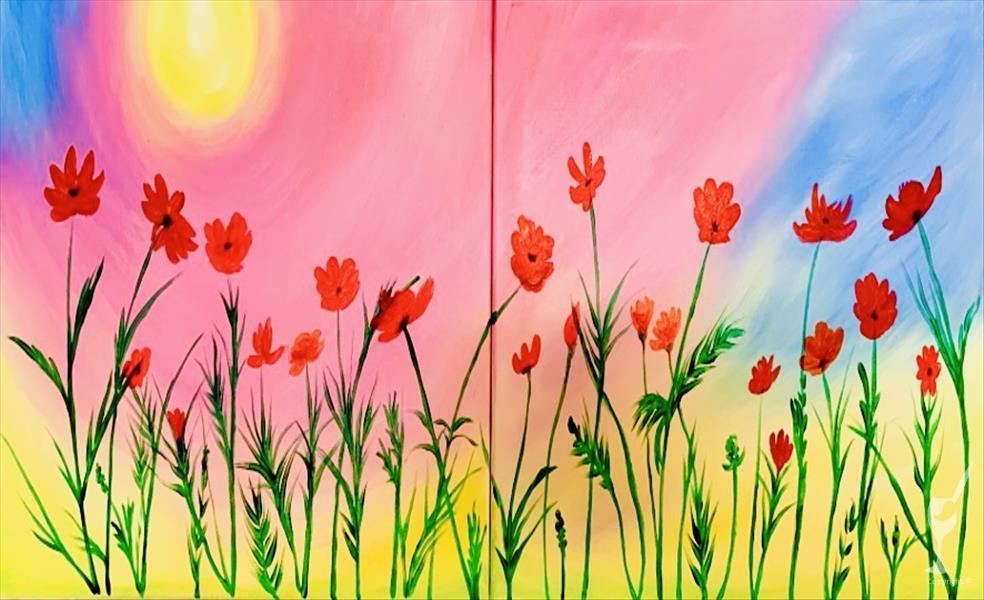 Bring Mom to Paint - Flowers in the Sun