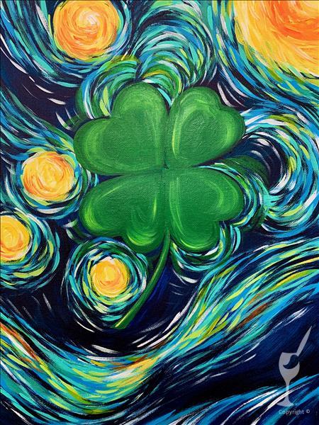 ST PATTY'S DAY ~  Starry 4 Leaf Clover