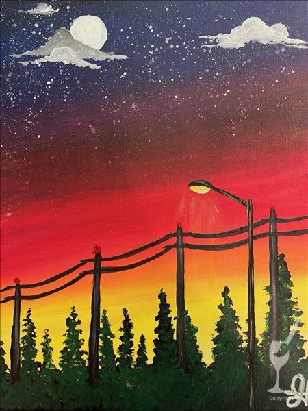 NEW ART - Sunset Streetlight 18+