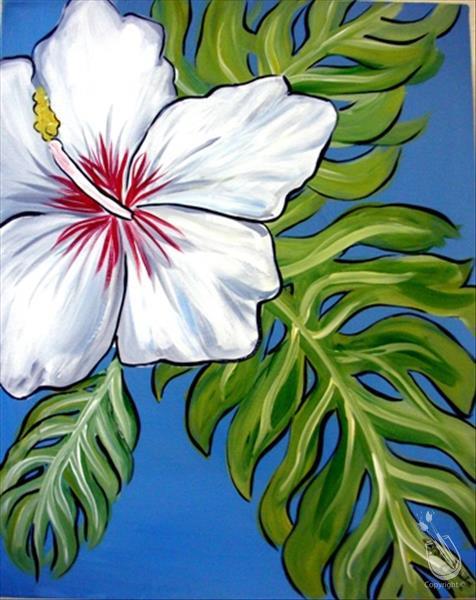 How to Paint White Hibiscus