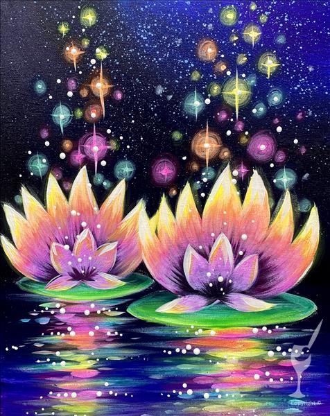 Blacklight Art: Luminous Lotus