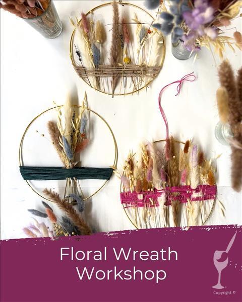 How to Paint Boho Floral Wreath Workshop | $10 Bttmlss Mimosas
