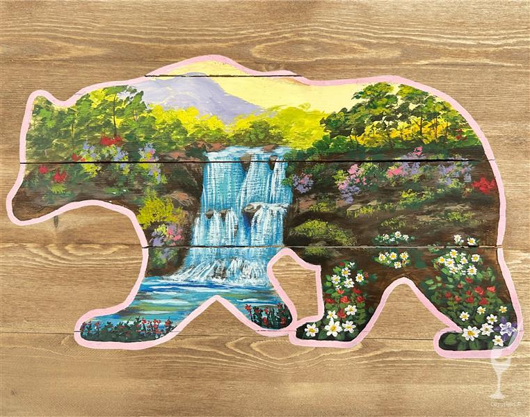 Relaxing sip and paint event