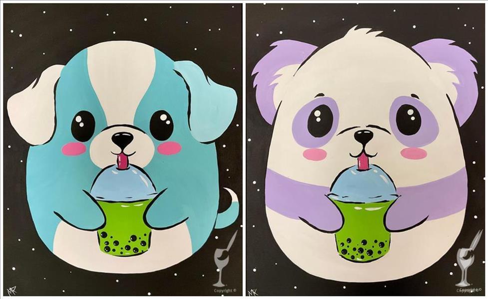 A Boba Squishy Panda & Pup - Pick 1 *All Ages*