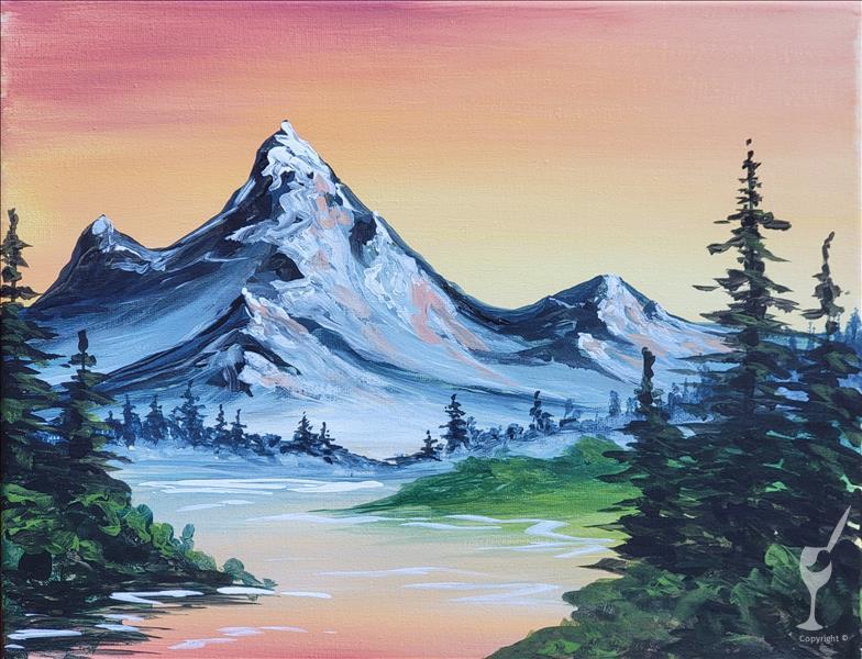 絵画 Mountain at sunset NEW! Sunset Mountain! Add a Candle - Friday, September 12