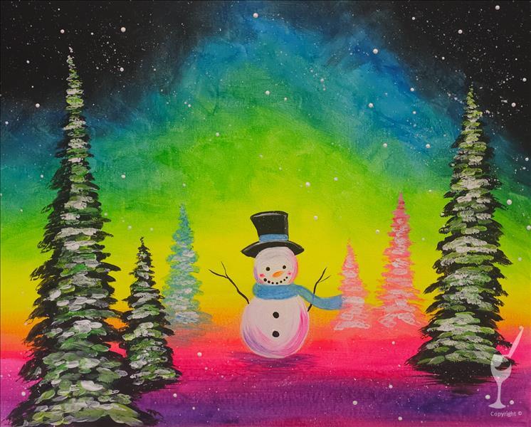 **BLACKLIGHT** Bright Forest Snowman (15+)