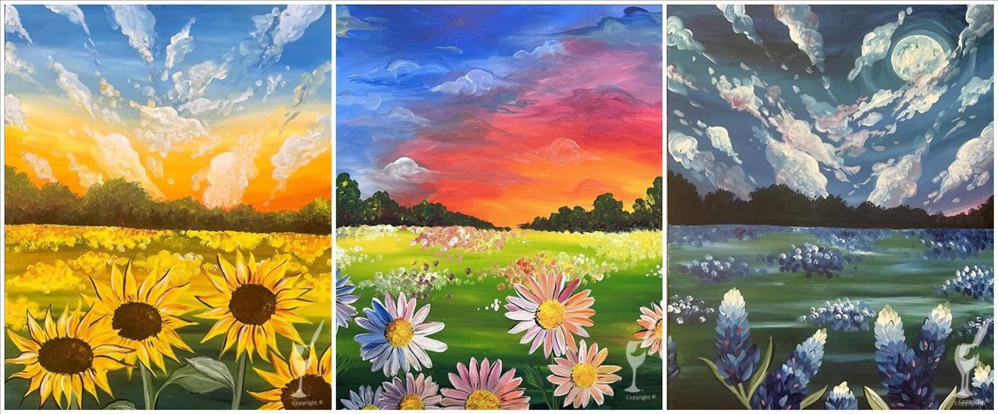 How to Paint FREE Mimosas - Sunflowers, Daisies or Bluebonnets!