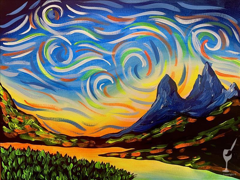 Neon Starry Night