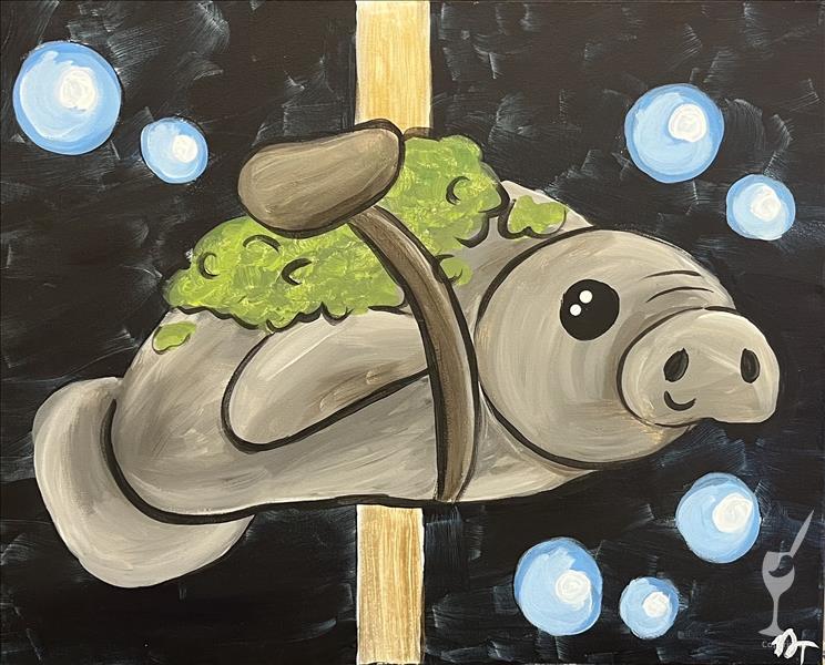 Kids Morning Paint Cosmic Carousel - Manatee