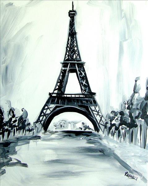 $1 Beer Night Eiffel Tower sip and paint