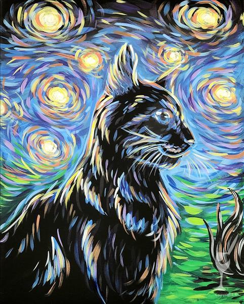 Paint Your Pet - Van Gogh Silhouette