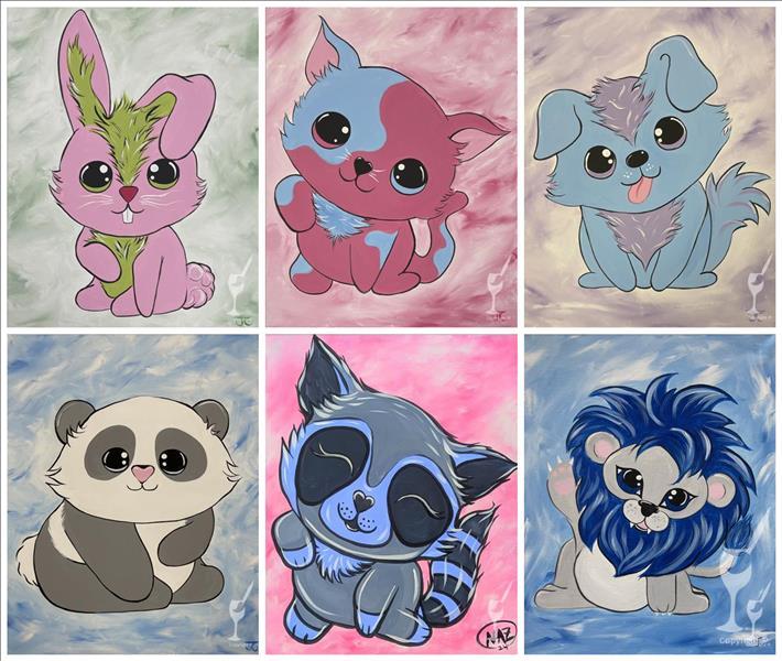 How to Paint Sunday Funday - All Ages - Kuwaii Animals