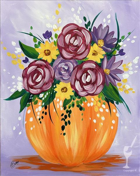 Coffee and Canvas- Thankful for Flowers