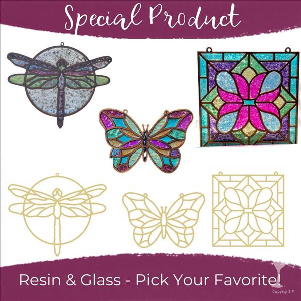 Resin Glass Art 6” Select one