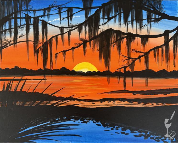 Paint & Candle Bundle! Sunset at the Lake!