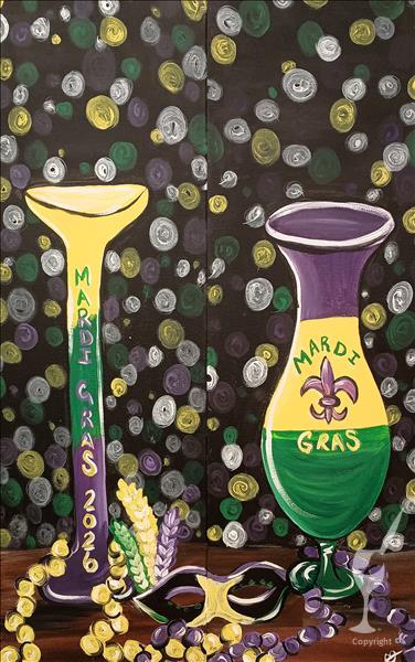CHEERS to Mardi Gras! Paint Some, Sip Some!