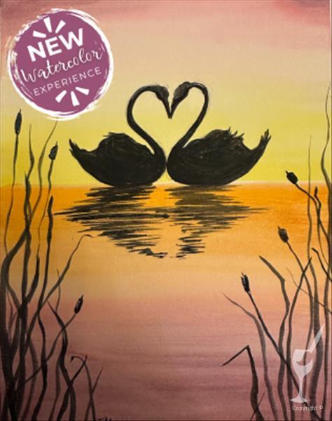 Love Swans Watercolor Event Set or Solo!