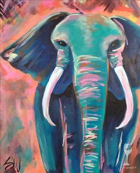 Brushy Blue Elephant