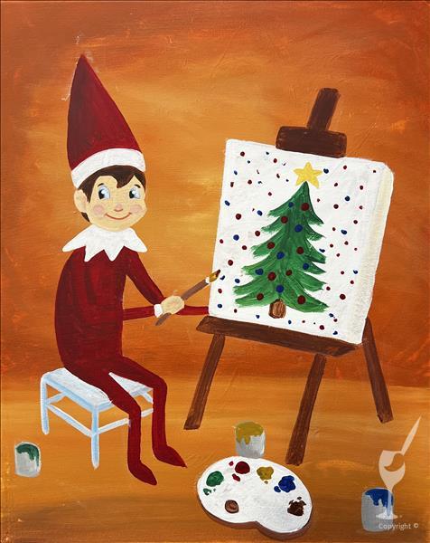 Mom's Night Out | Their Elf is IN The Painting!