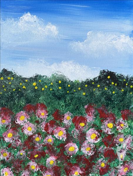 New Art! Sponged Flowers! Magic Mon. $5 OFF!