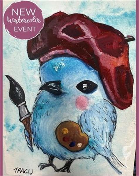 Watercolor Event! Artsy Bluebird