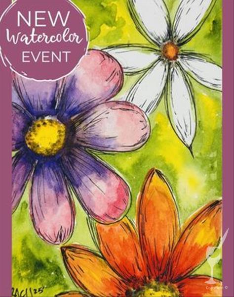 Watercolor Event! Flower Power!