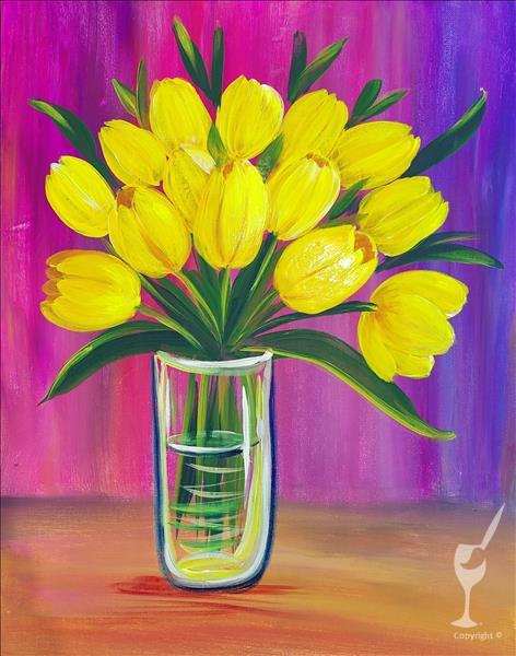Colorful Tulips Saturday Paint & Sip Afternoon